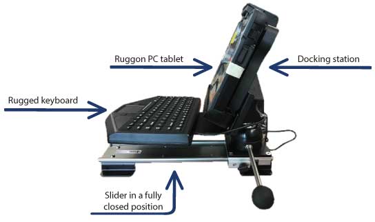 Console computer rail slider firetruck mounting solutions - United States, USA