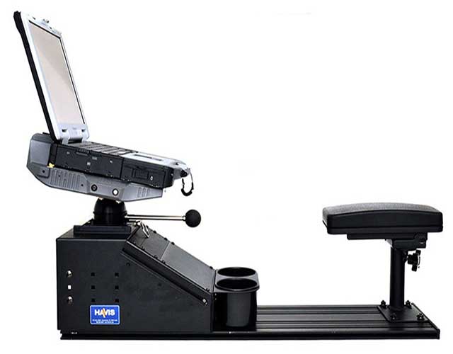 Vehicle Laptop Mount installed on Havis Console - United States, USA